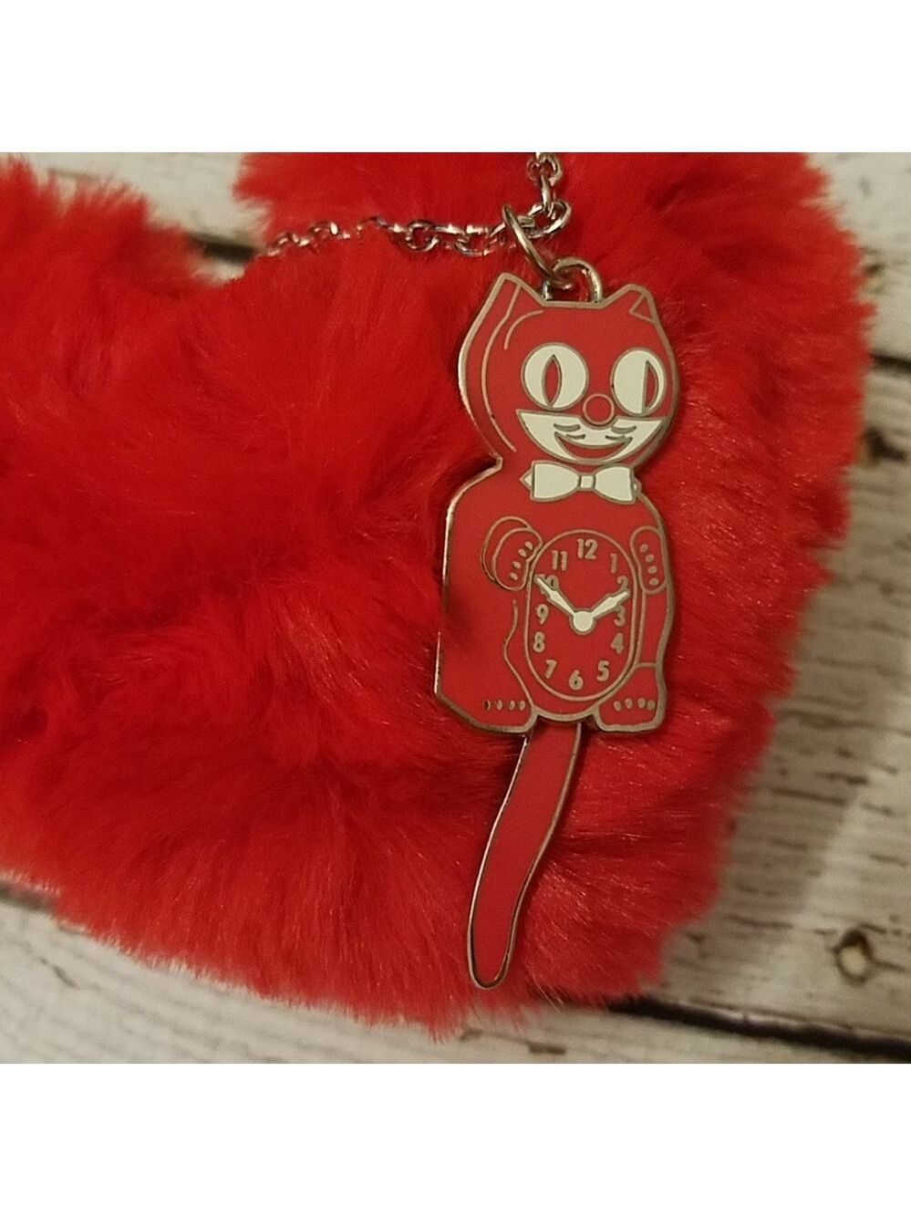 Retired Kit cat klock clock red necklace clock - Picture 5 of 6